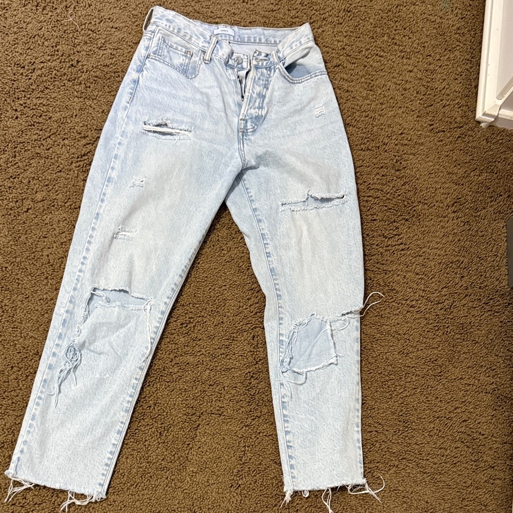 Forever 21 Light Blue Straight Leg Jeans